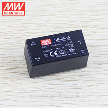 miniature encapsulated type MEANWELL 20W 15Vdc open frame Power Supply IRM-20-15